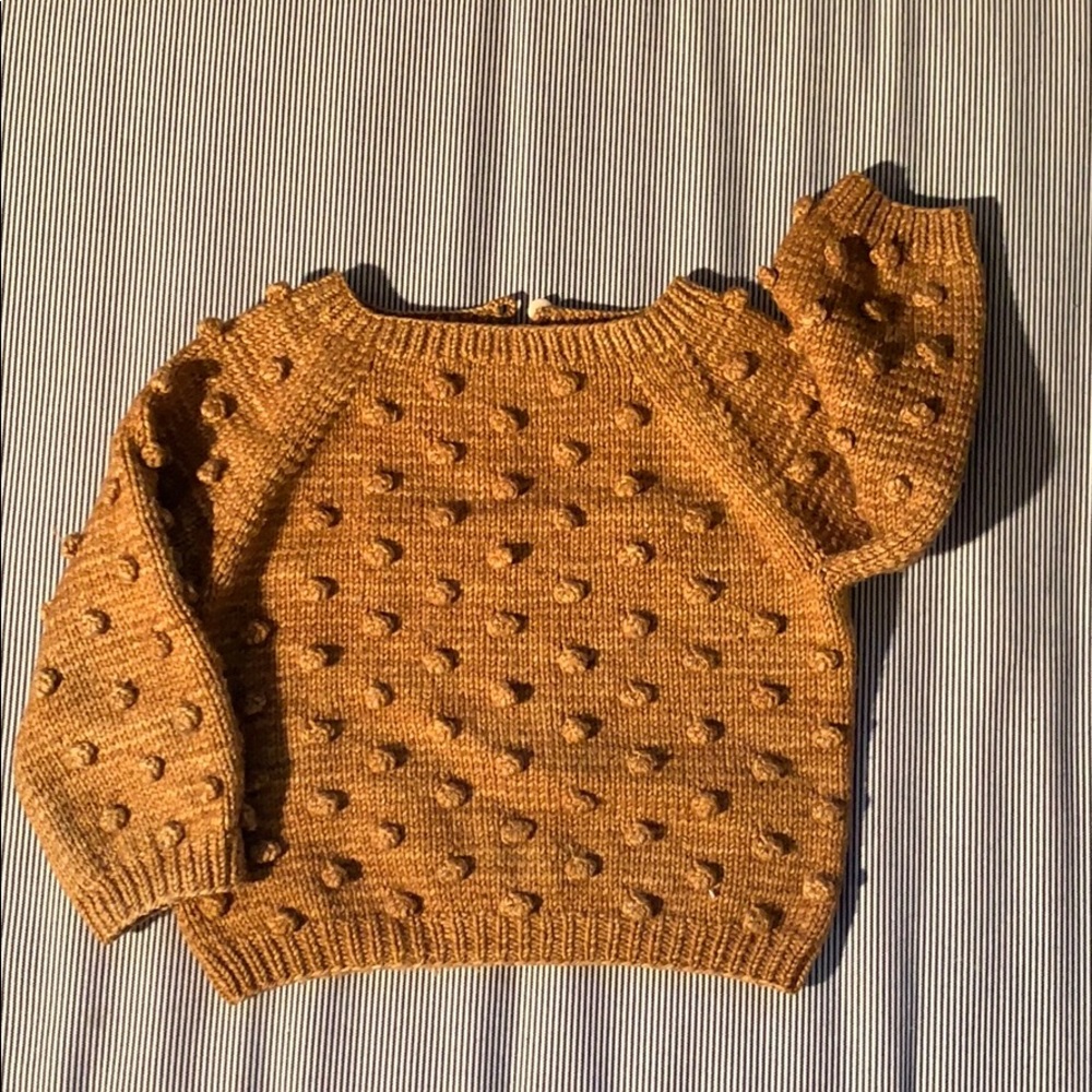 Misha and Puff Nutmeg popcorn sweater 2-3y